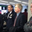 Photo of FirstNet board members and technical staff listen to a Sandy briefing