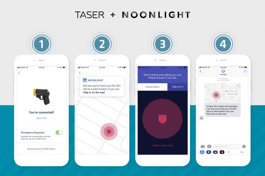 Noonlight teams with Axon to notify public safety when consumer TASER device is used