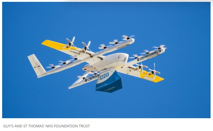 Drones to deliver blood samples for London hospital