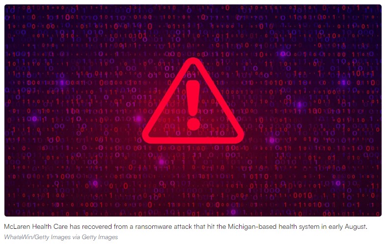 McLaren Health Care restores network weeks after ransomware attack